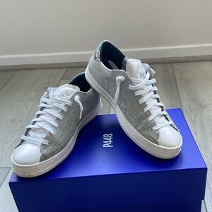 Gray and white p448 sneakers